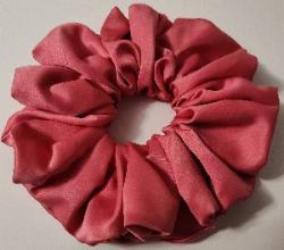 Pink Satin Scrunchie