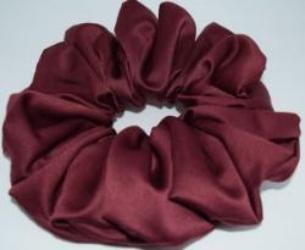 Burgundy Satin Scrunchie